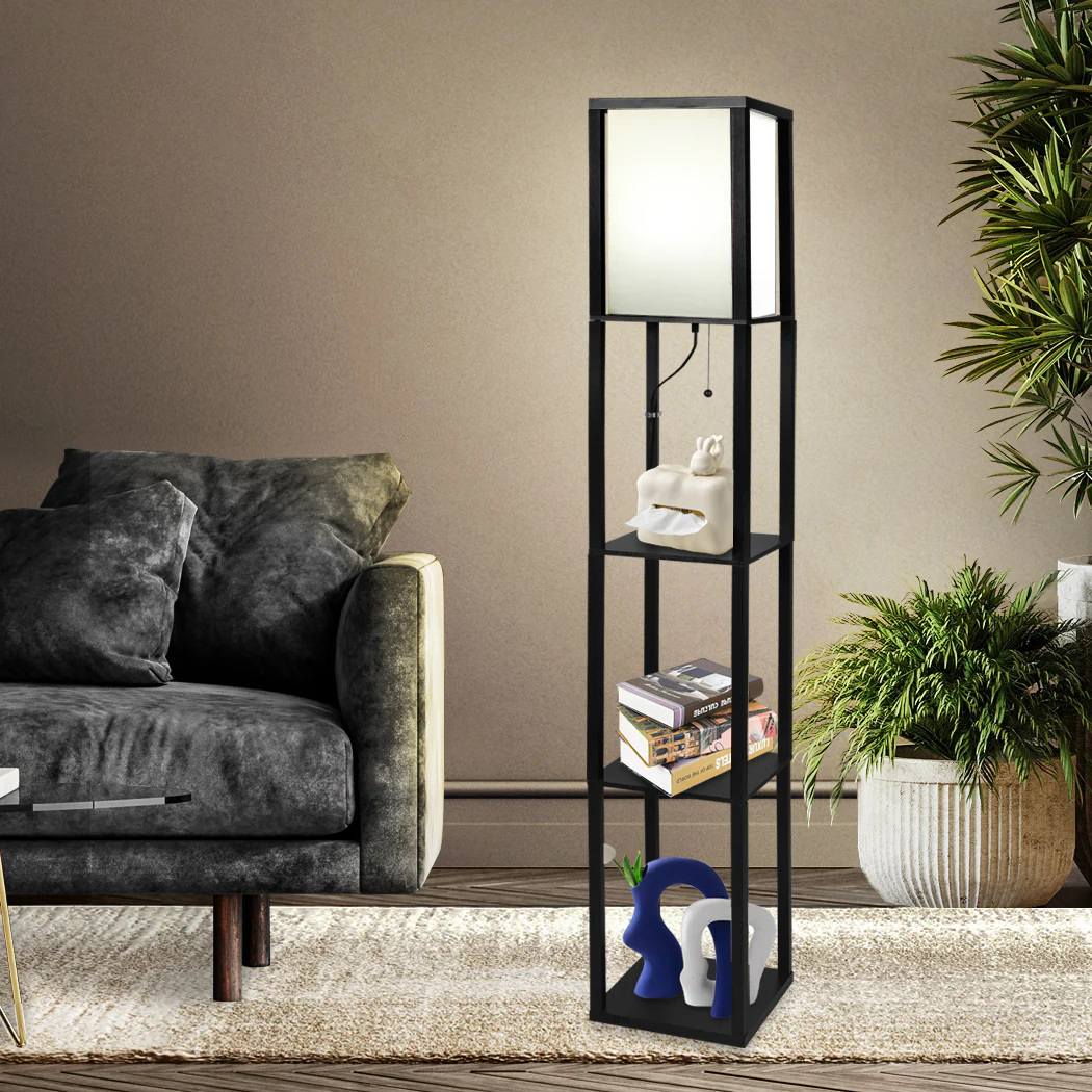 EMITTO Floor Lamp Storage Shelf LED Black - Image 6