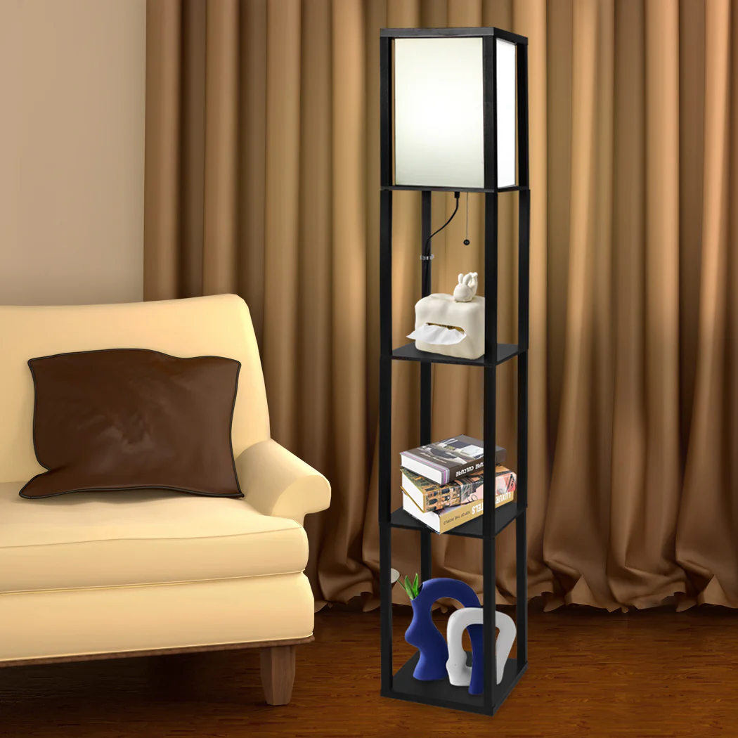 EMITTO Floor Lamp Storage Shelf LED Black - Image 7
