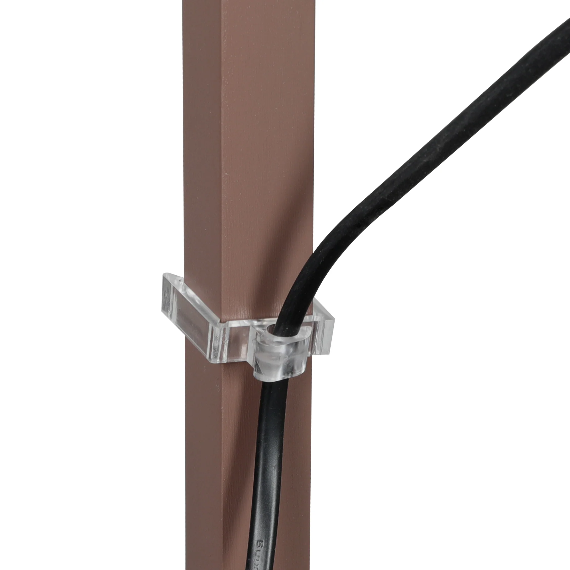 EMITTO LED Floor Lamp with Storage Shelf Brown - Image 3