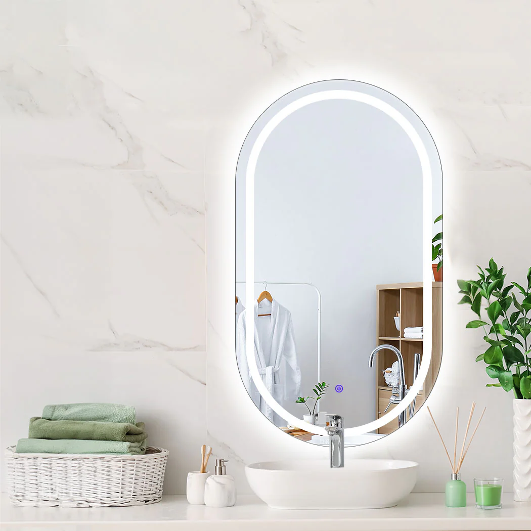 EMITTO LED Wall Mirror Oval Anti-fog 50x75cm - Image 6
