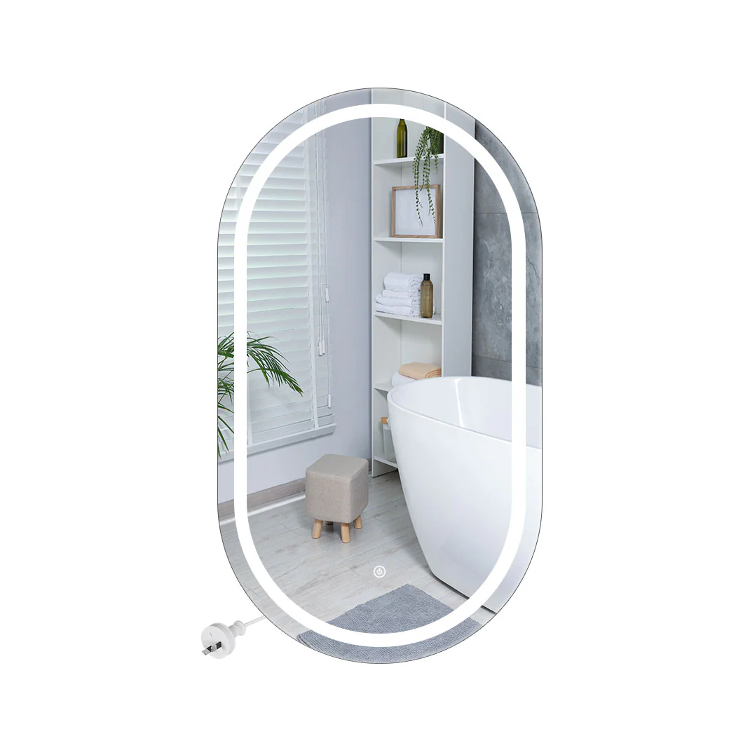 EMITTO LED Wall Mirror Oval Anti-fog 50x90cm - Image 8