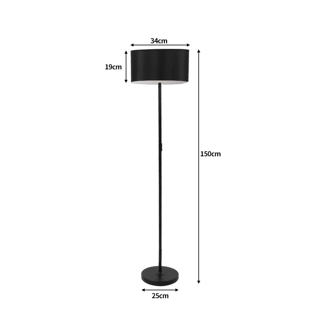 EMITTO Modern LED Floor Lamp Stand Reading Black - Image 2