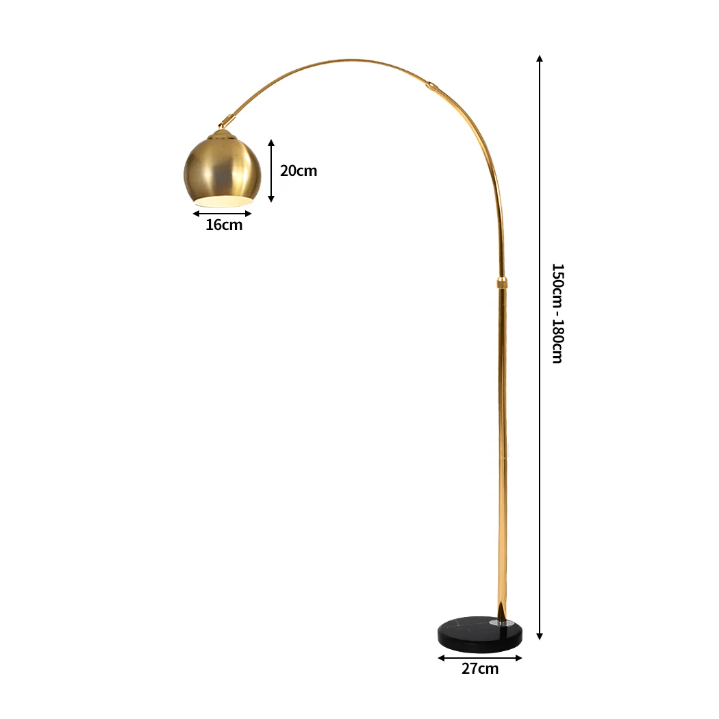 EMITTO Modern LED Floor Lamp Stand Reading Gold - Image 2