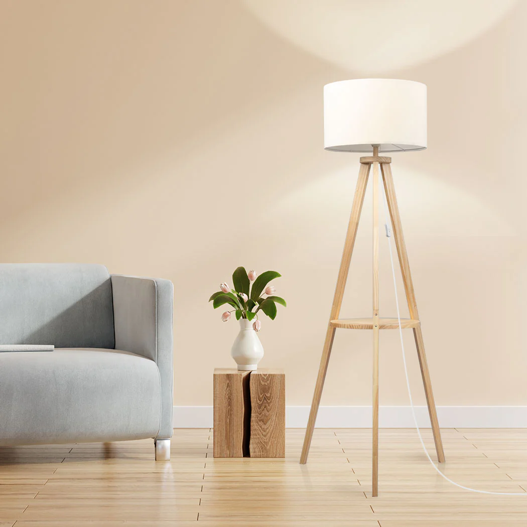 EMITTO Tripod Floor Lamp with Shelf - Image 6