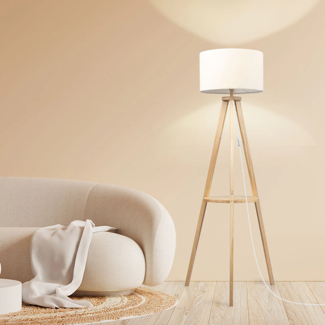 EMITTO Tripod Floor Lamp with Shelf - Image 7