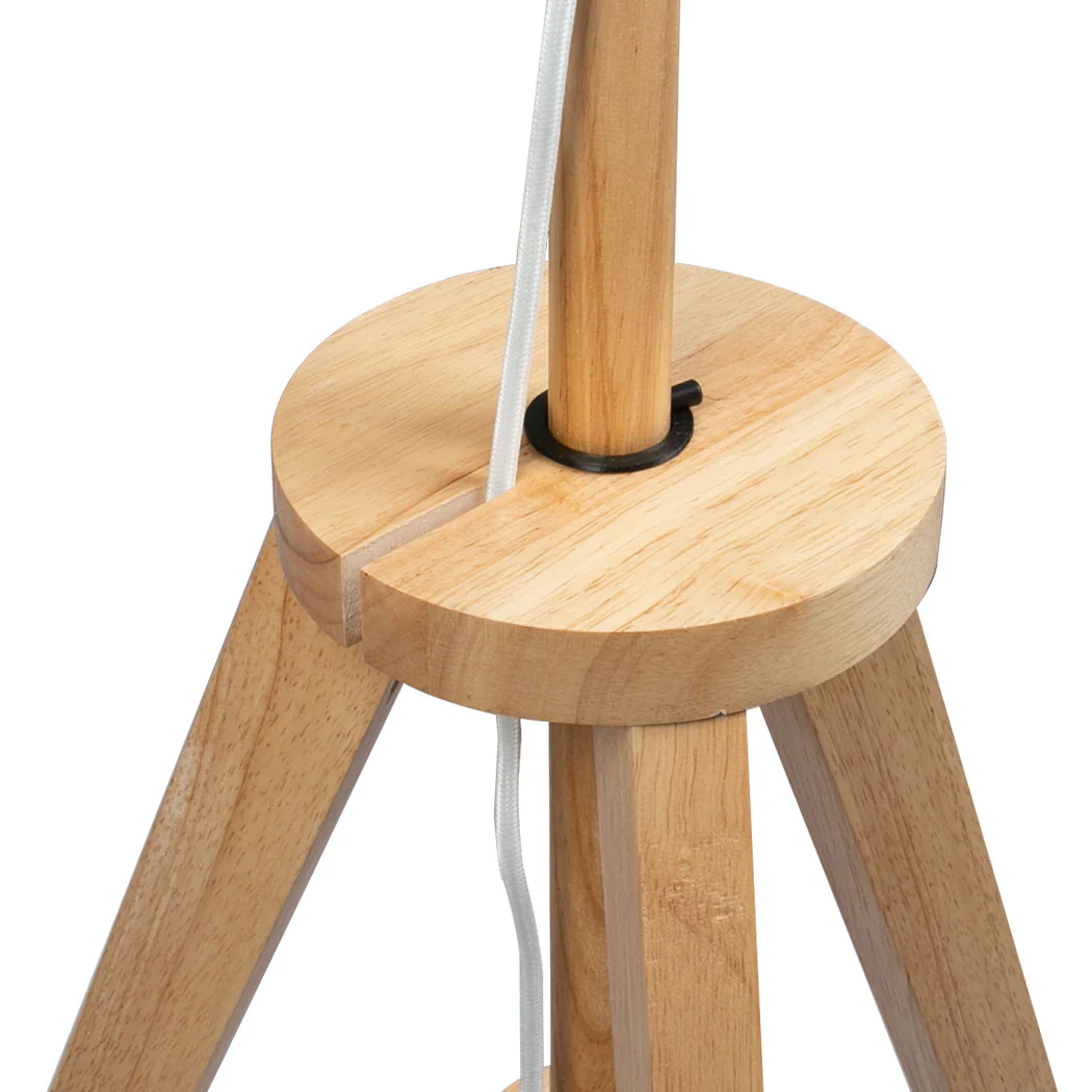 EMITTO Tripod Floor Lamp Wooden Modern Natural - Image 4