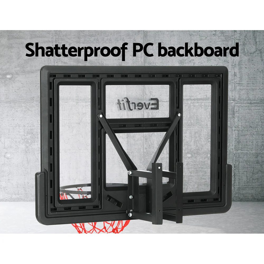 Everfit 45" Basketball Hoop Backboard Wall Mounted Ring Net Sports Pro System - Image 5