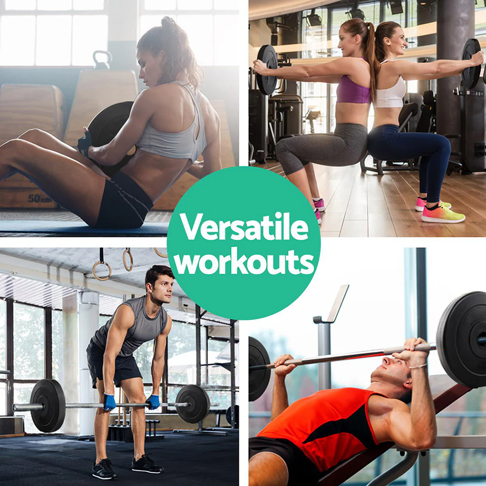 Everfit 60kg Barbell Weight Plates Standard Home Gym Press Fitness Exercise - Image 5