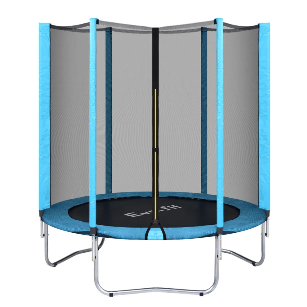 Everfit Trampoline 6FT Kids Trampolines Safety Net Pad Round Blue - Image 7