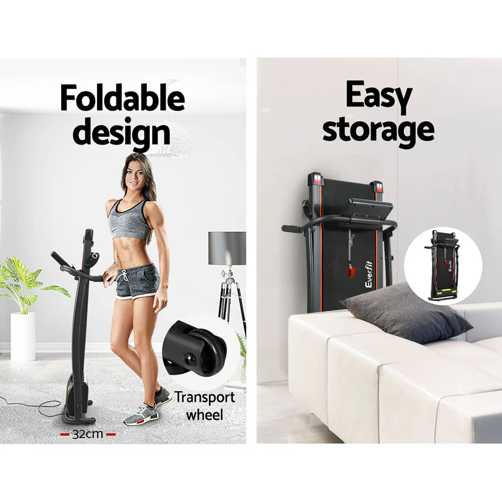 Everfit Treadmill Electric Home Gym Fitness Exercise Machine Foldable 370mm - Image 6