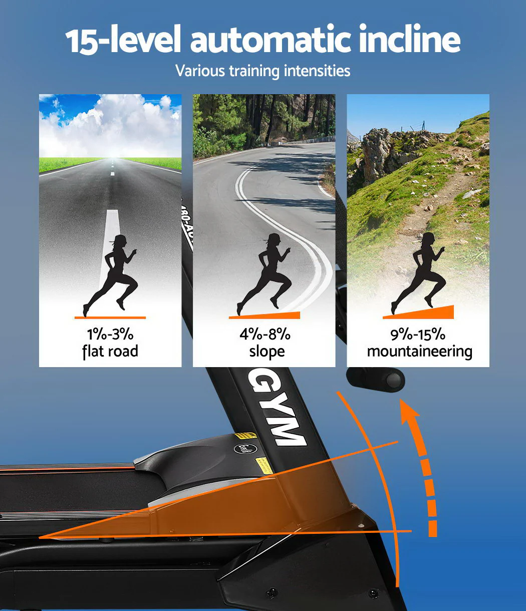 Everfit Treadmill Electric Home Gym Fitness Exercise Machine w/ Massager 480mm - Image 5