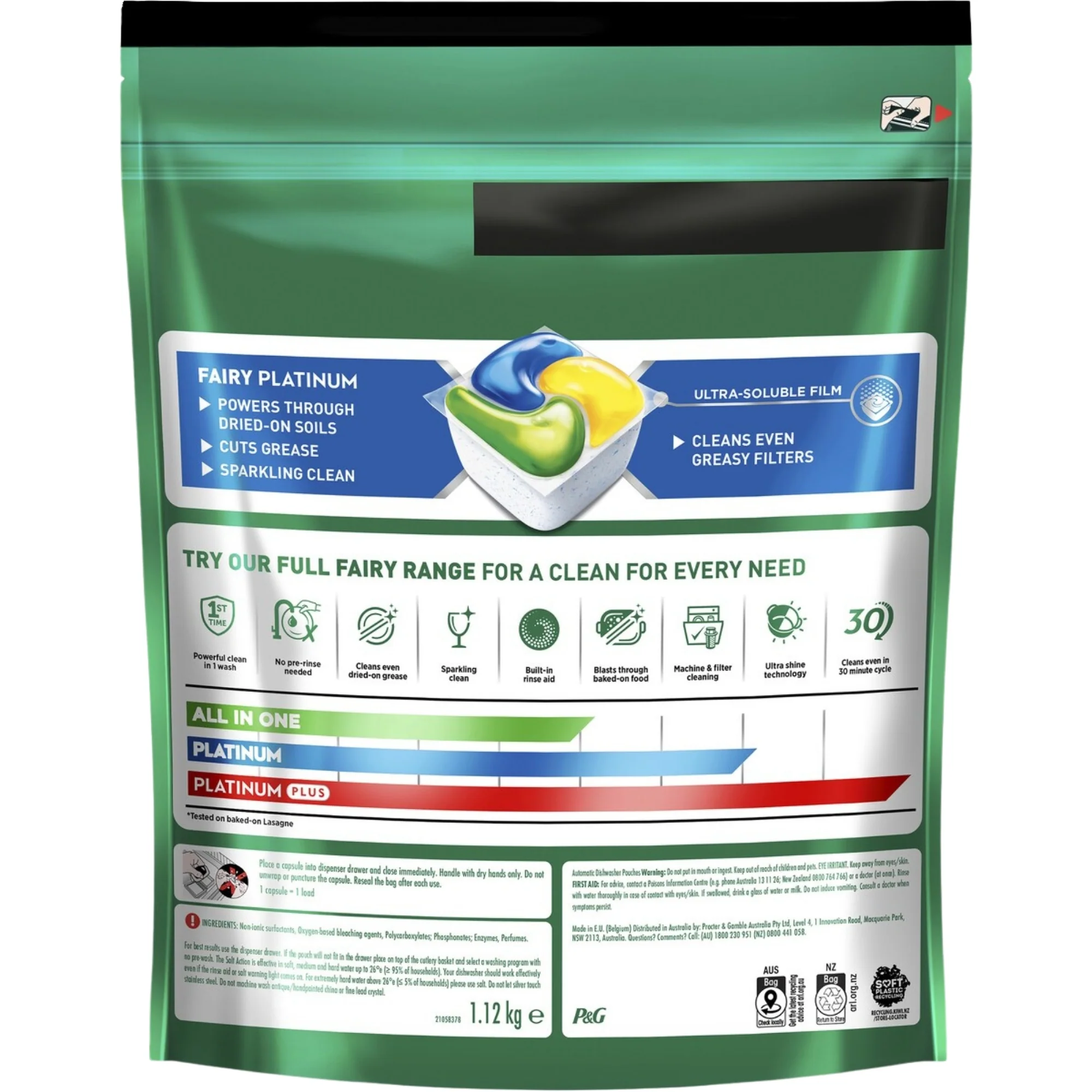 Fairy Platinum x 225 Lemon Dishwasher Tablets