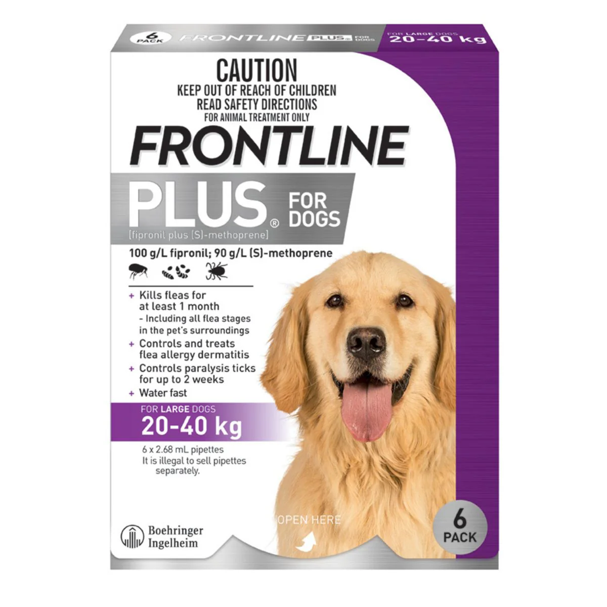 Frontline Plus Dog 20-40kg Purple Large 6pk - Image 4