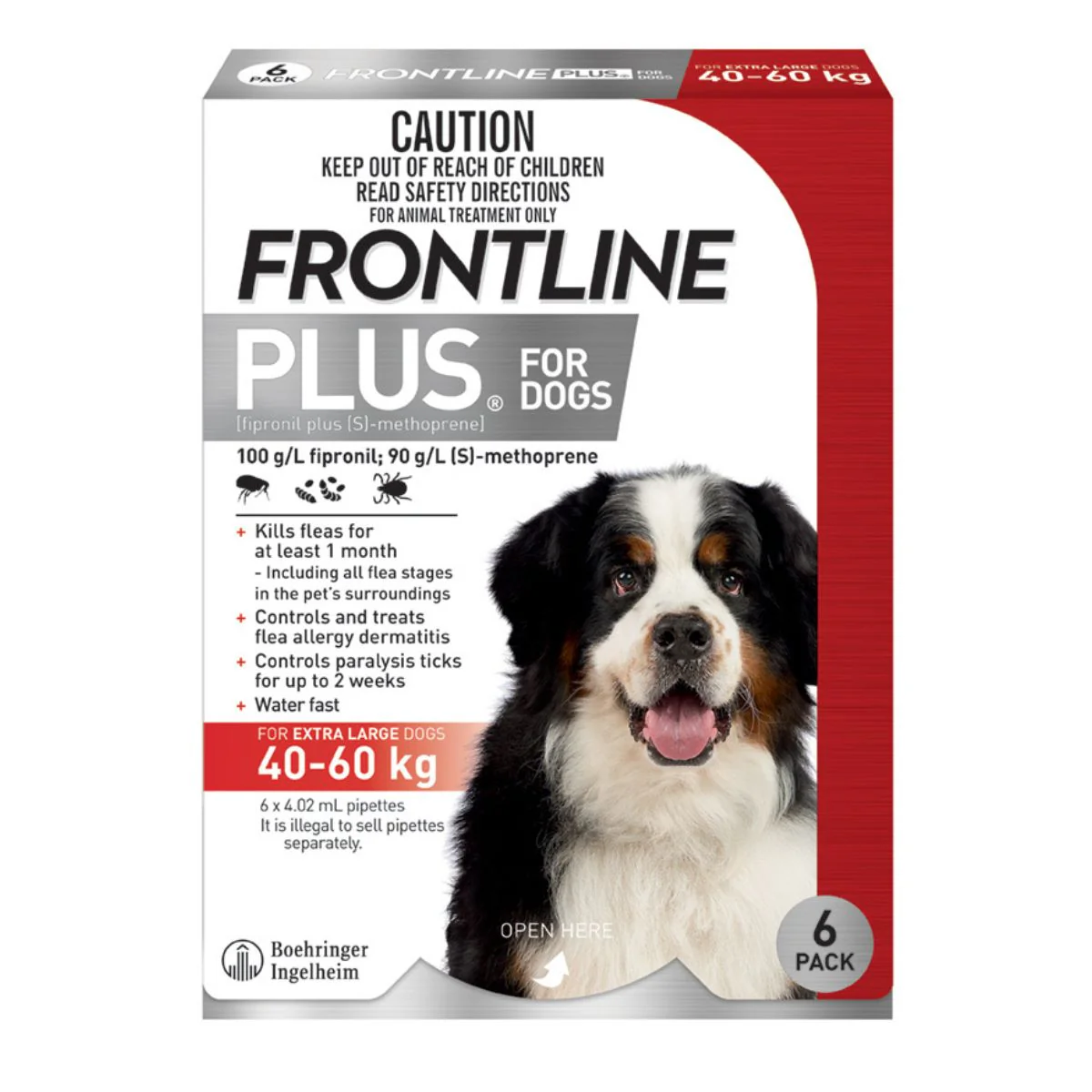 Frontline Plus Dog 40-60kg Red X/Large 6pk - Image 2