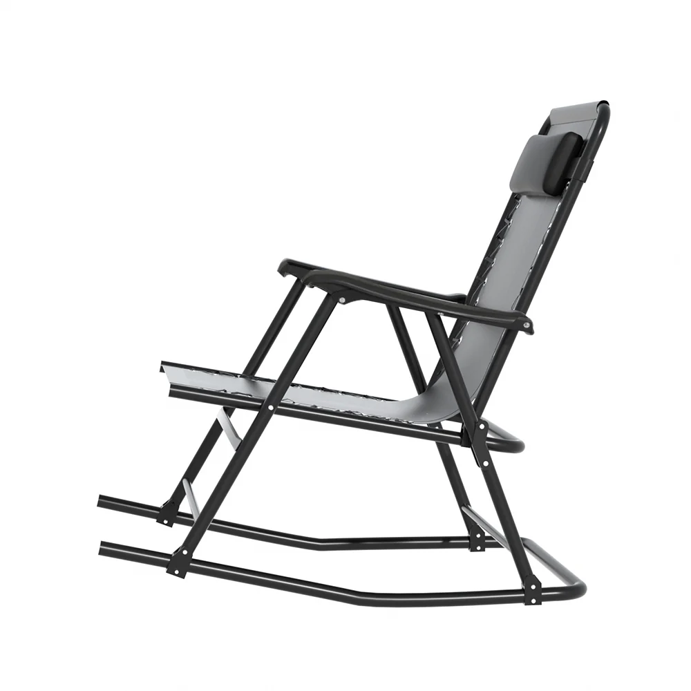 Gardeon Outdoor Rocking Chair Folding Reclining Recliner Patio Furniture Garden - Image 4