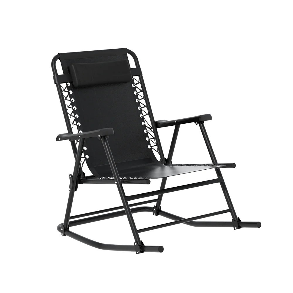 Gardeon Outdoor Rocking Chair Folding Reclining Recliner Patio Furniture Garden - Image 7