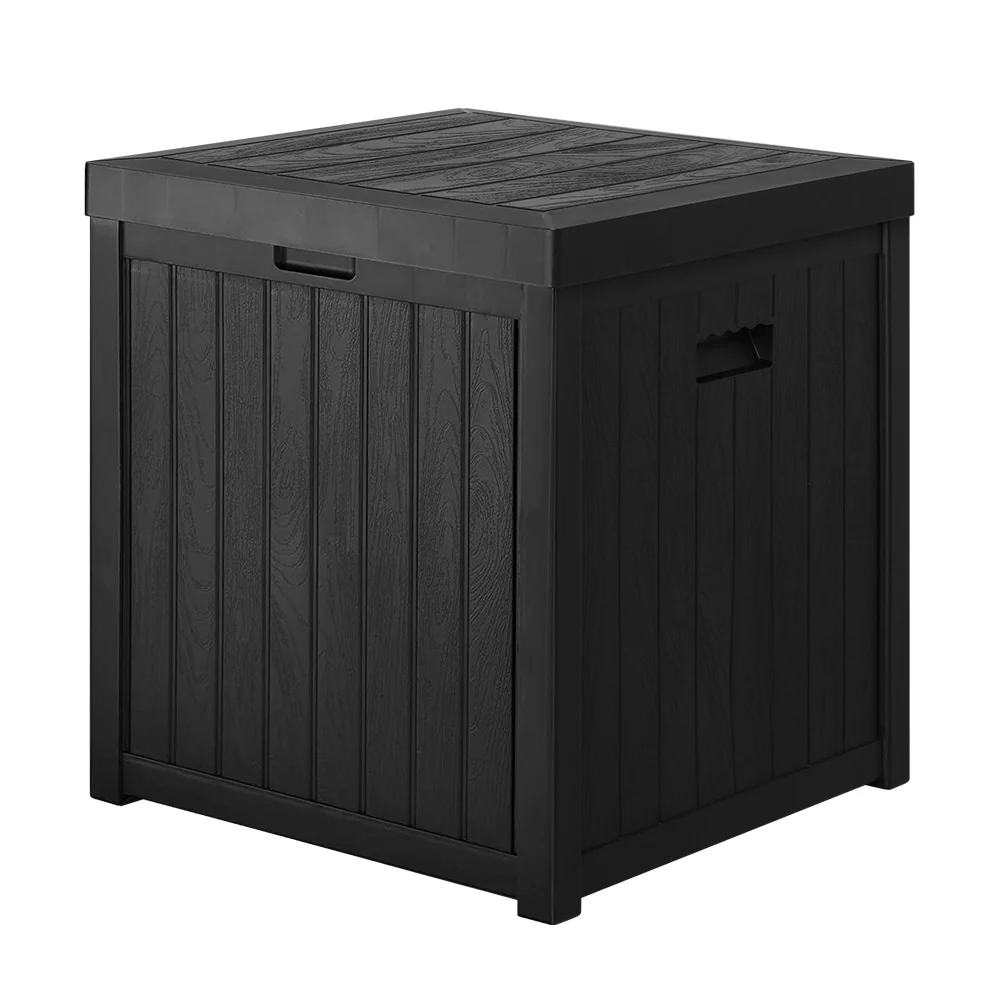 Gardeon Outdoor Storage Box 195L Organiser Garden Bench Deck Toy Shed Tool Black - Image 7
