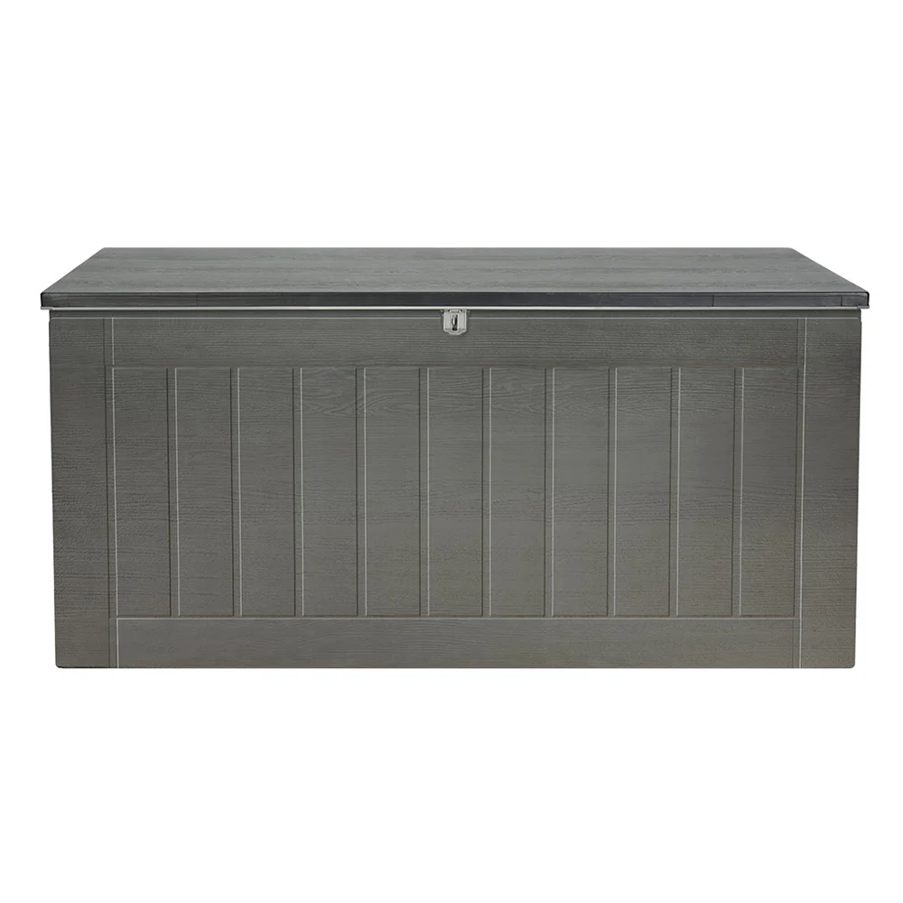 Gardeon Outdoor Storage Box 830L Container Lockable Garden Bench Tool Shed Black - Image 3