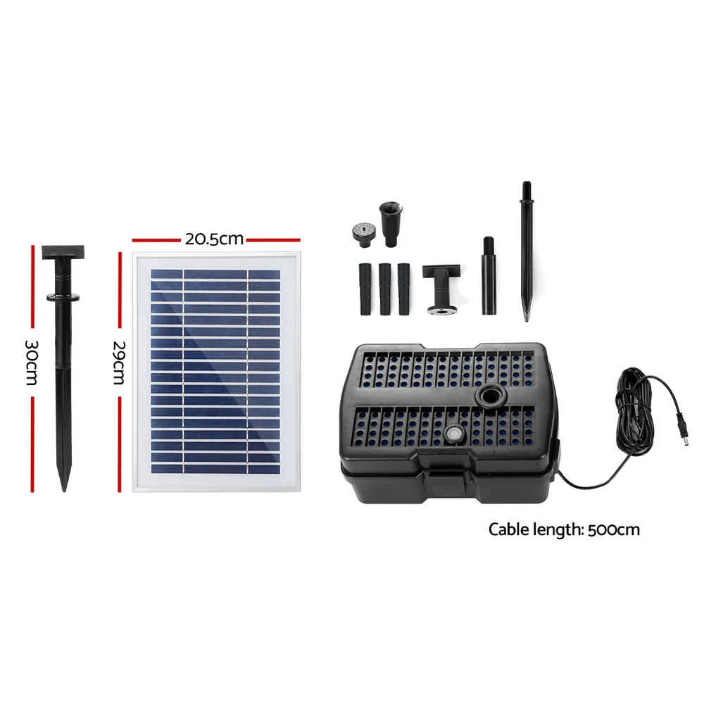 Gardeon Solar Pond Pump with Filter Box 4.6FT - Image 2