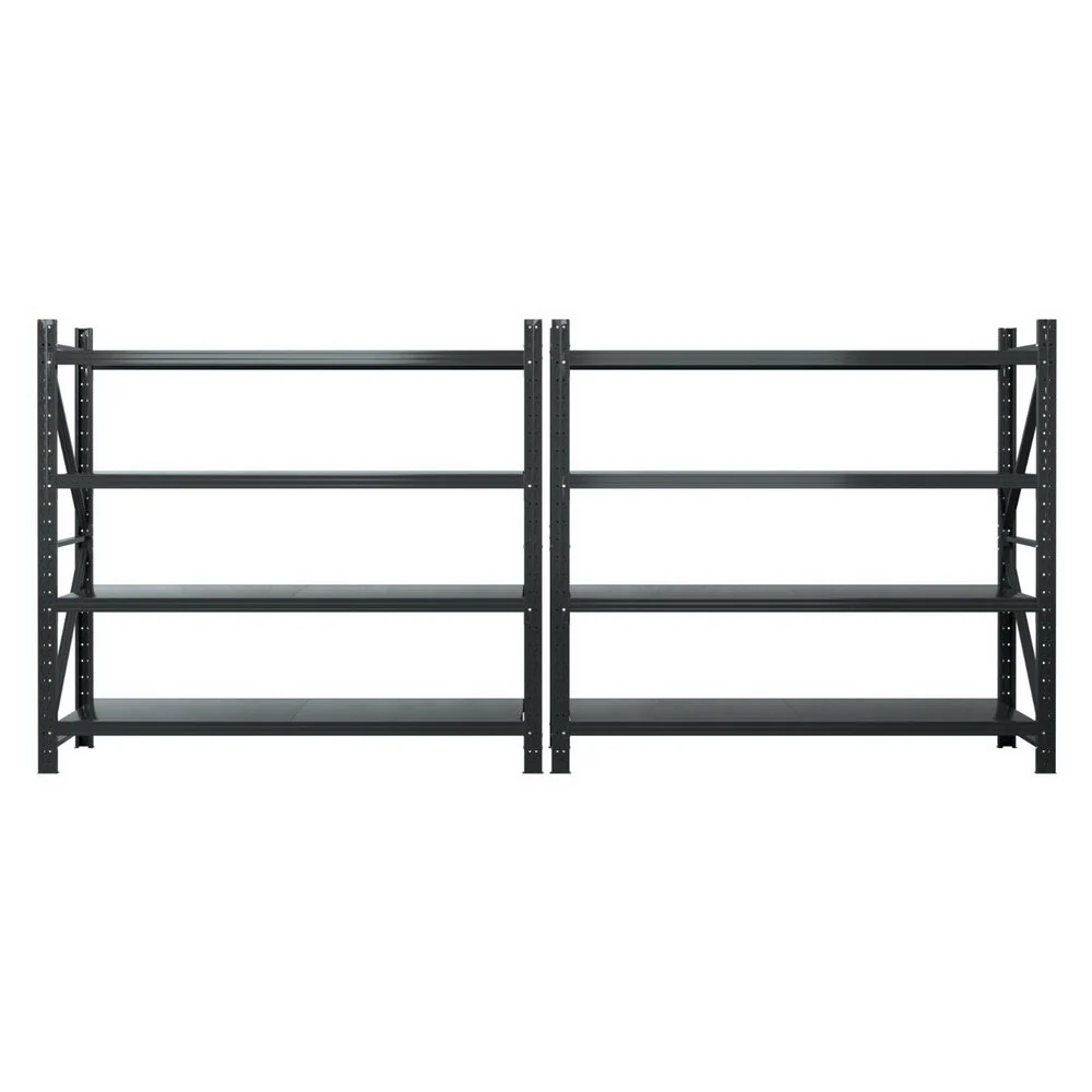 Giantz 4Mx1.8M Garage Shelving Warehouse Rack Black - Image 3