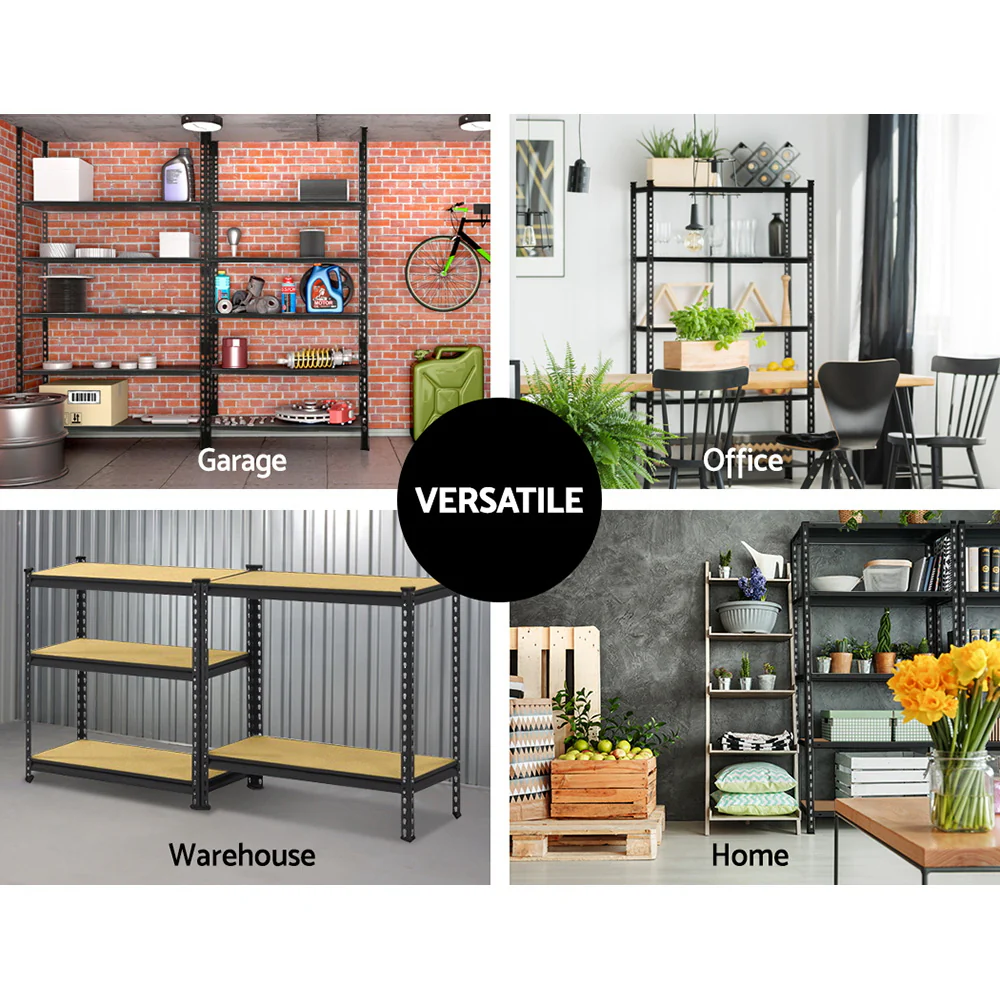 Giantz 4x1.5M Garage Shelving Warehouse Rack Pallet Racking Storage Shelve Black - Image 6