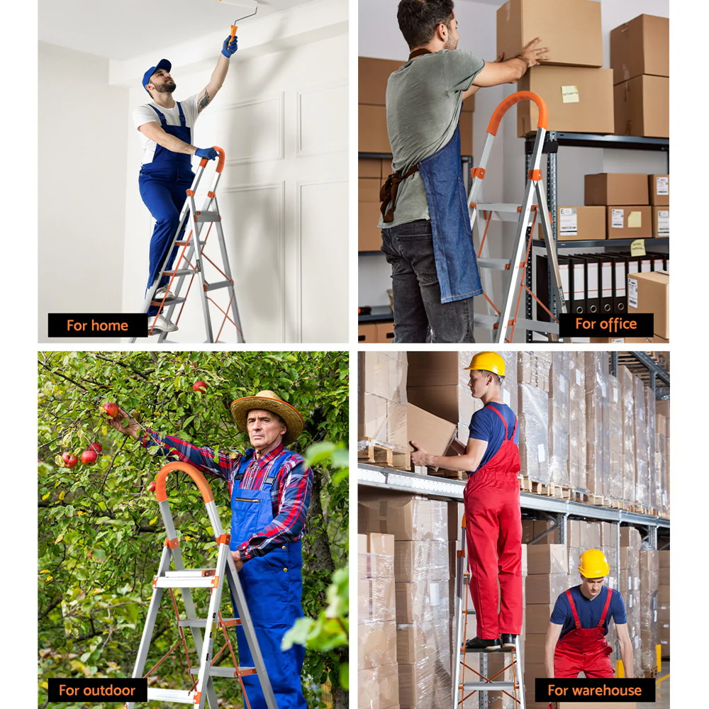 Giantz 5 Step Ladder Multi-Purpose Folding Aluminium Light Weight Non Slip Platform - Image 6