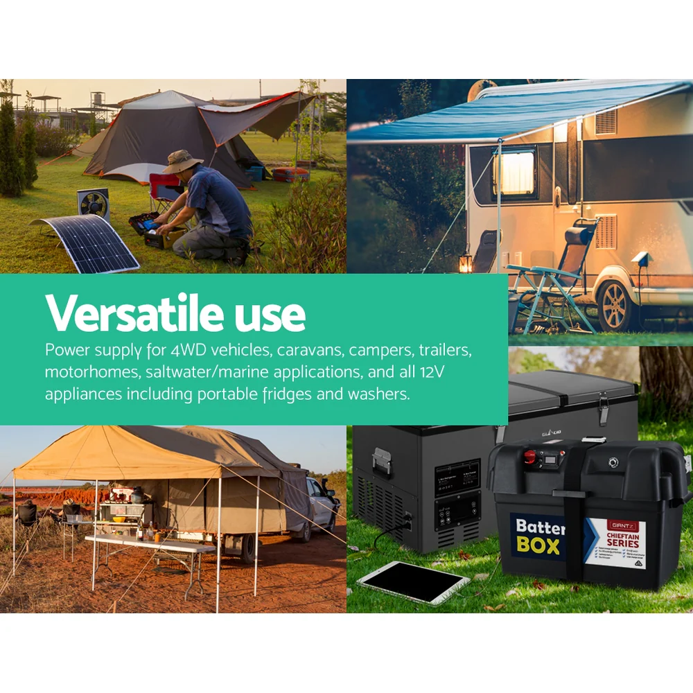 Giantz AGM Deep Cycle Battery 12V 140Ah Box Portable Solar Caravan Camping - Image 6
