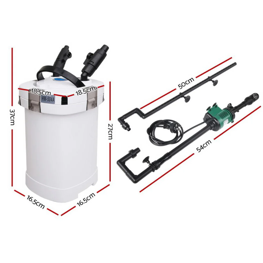 Giantz Aquarium Filter Fish Tank External Canister Water Pump 1250L/H - Image 2