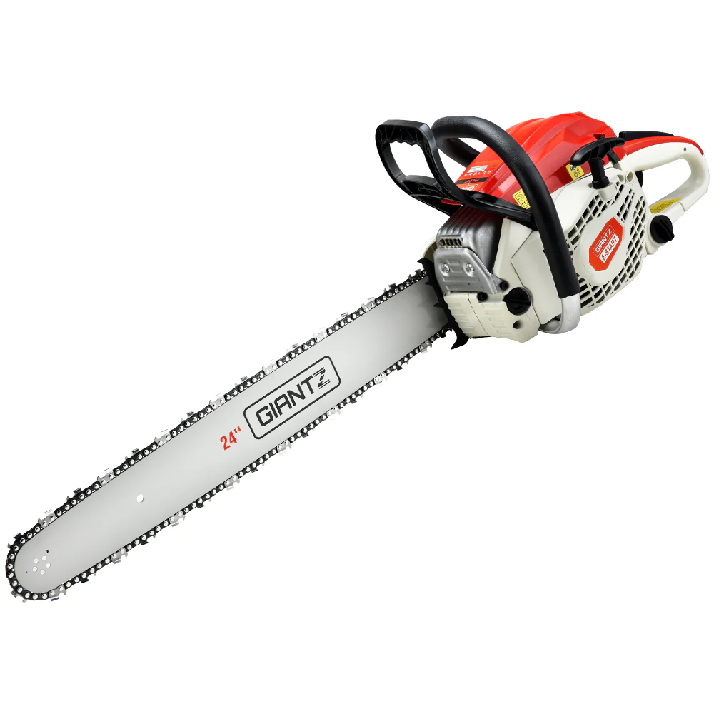 Giantz Chainsaw Petrol 65CC 24" Bar Commercial E-Start Pruning Chain Saw - Image 2