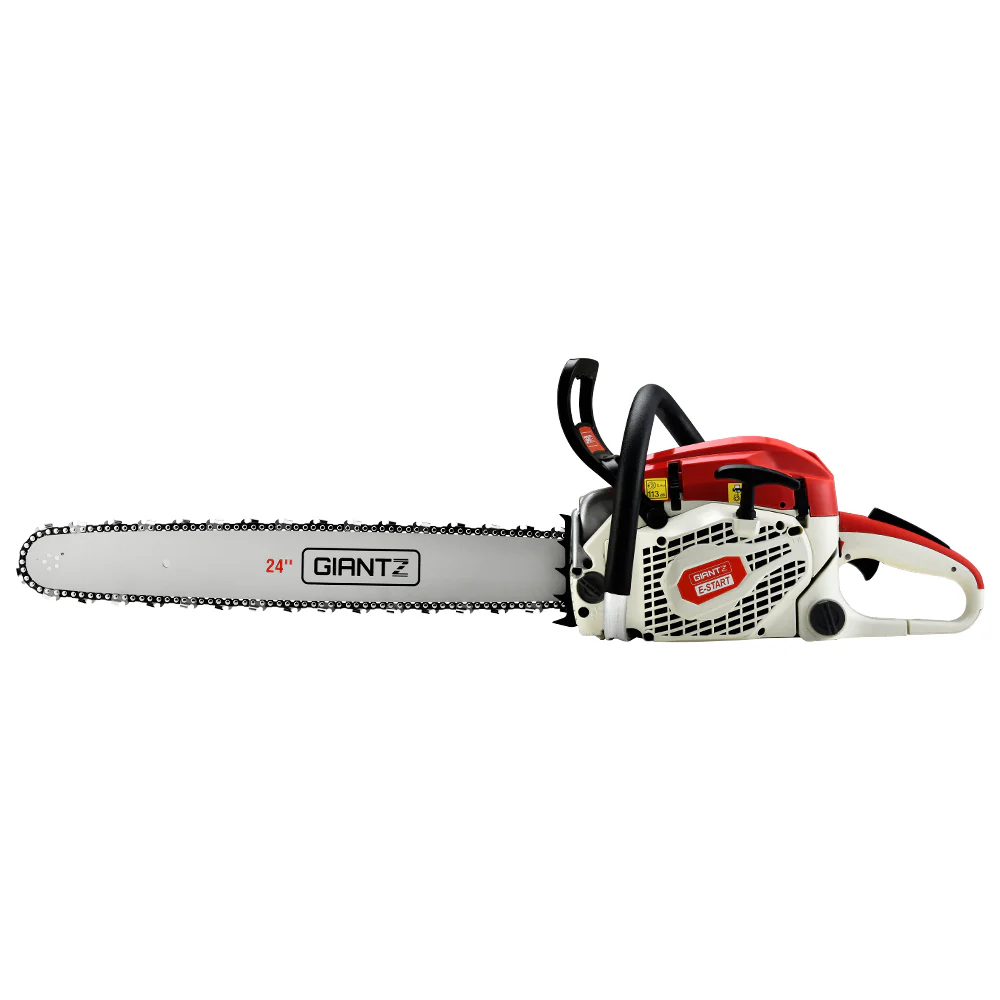Giantz Chainsaw Petrol 65CC 24" Bar Commercial E-Start Pruning Chain Saw - Image 3