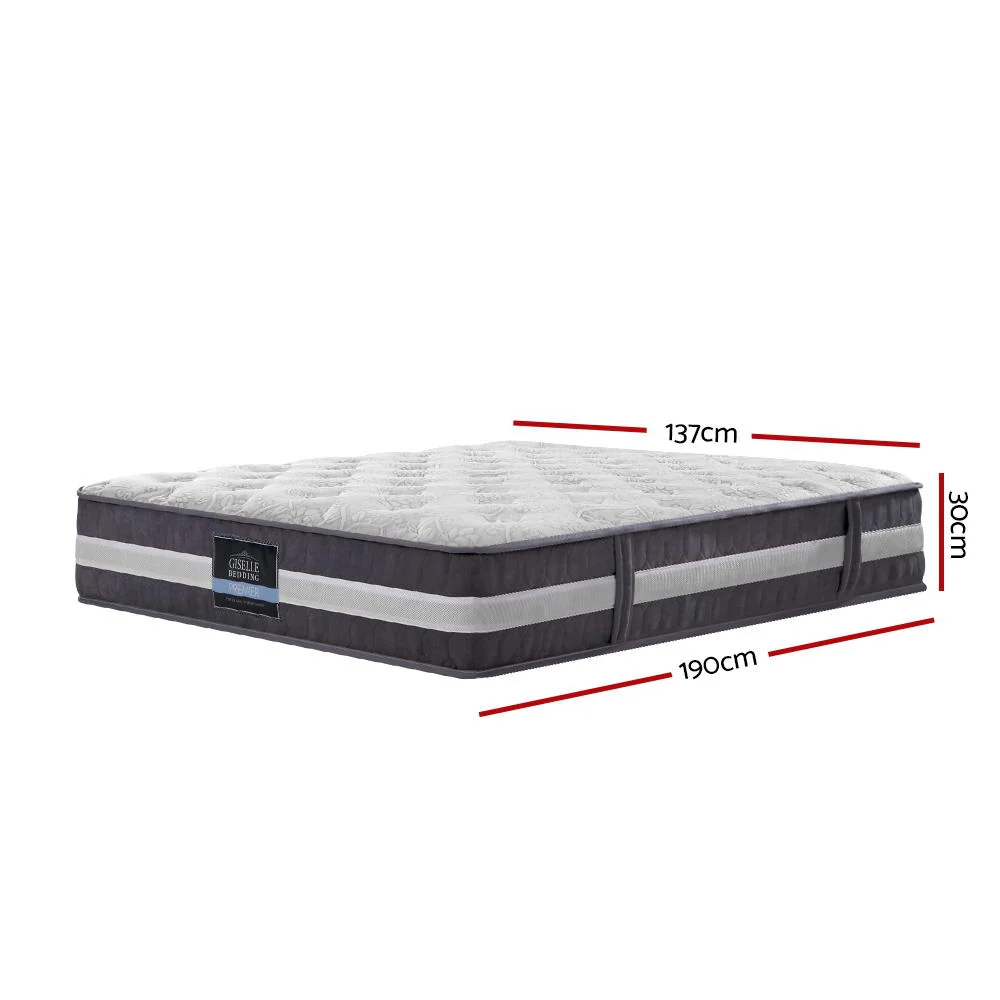 Giselle Bedding 30cm Mattress Pocket Spring Double - Image 2