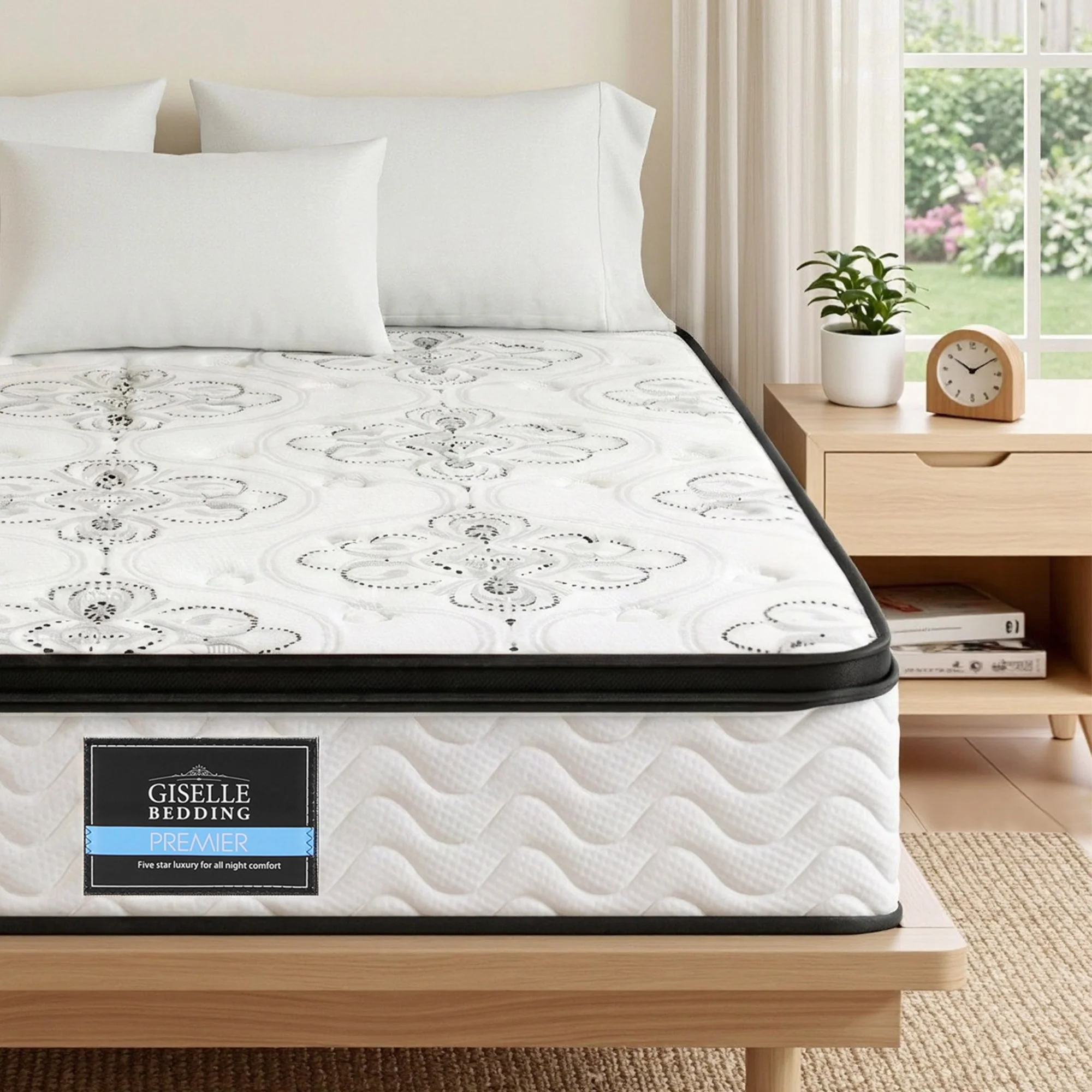 Giselle Bedding 30cm Mattress Pocket Spring Medium Firm Foam Euro Top Queen - Image 12