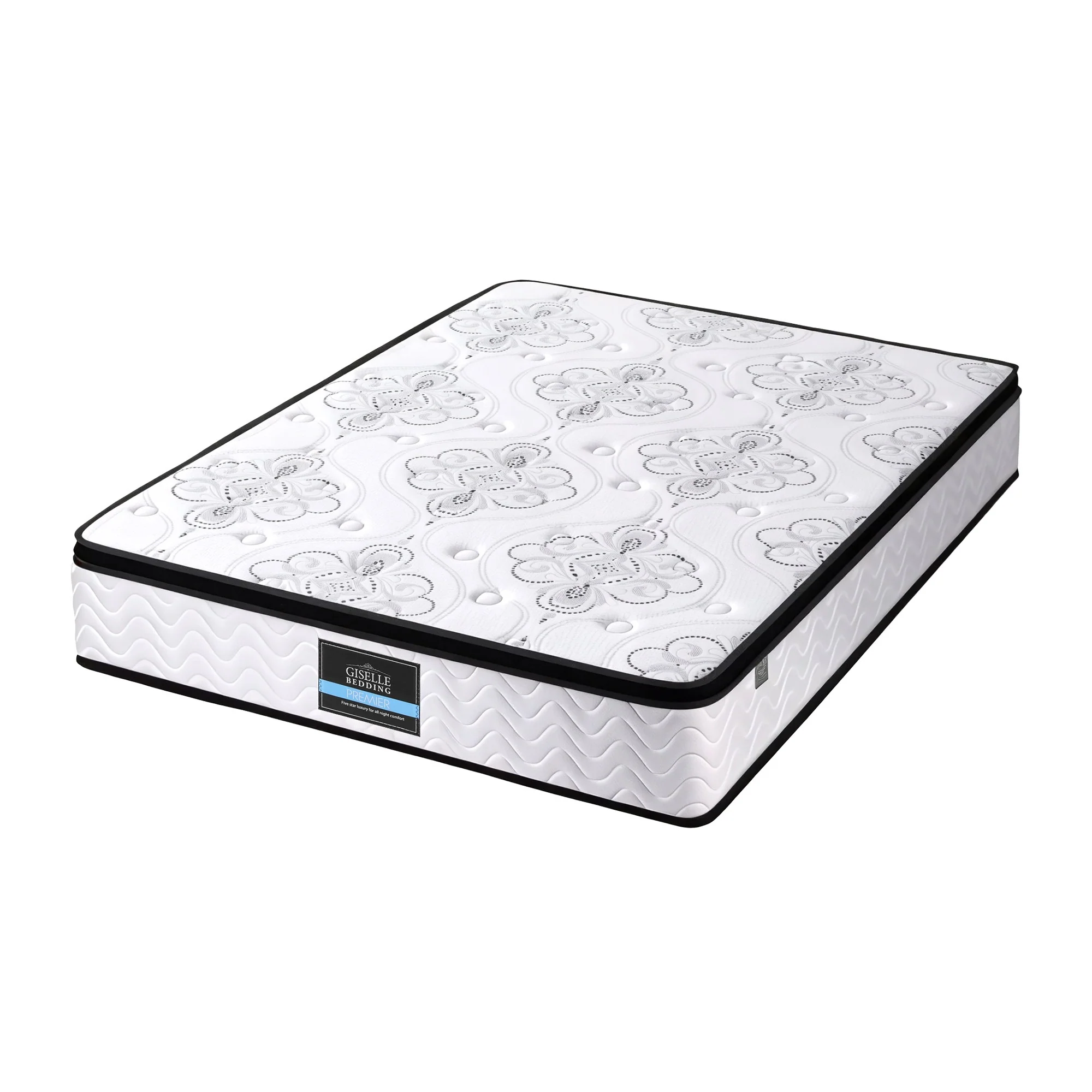 Giselle Bedding 30cm Mattress Pocket Spring Medium Firm Foam Euro Top Queen - Image 2