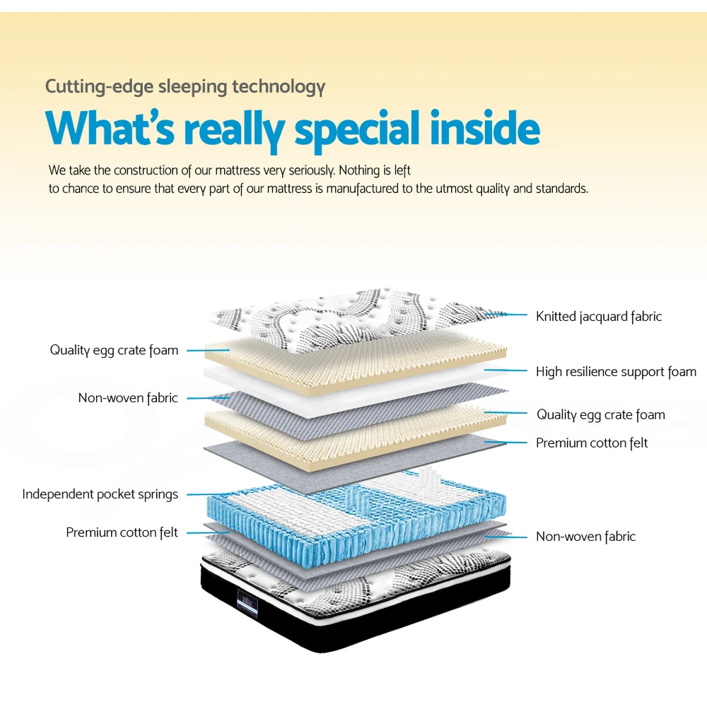 Giselle Bedding 32cm Mattress Euro Top King Single - Image 6