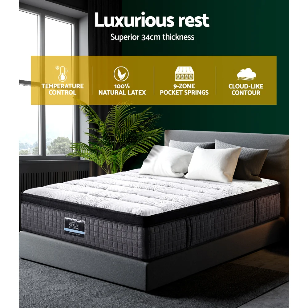 Giselle Bedding 34cm Mattress 9 Zone Latex Foam Single - Image 5