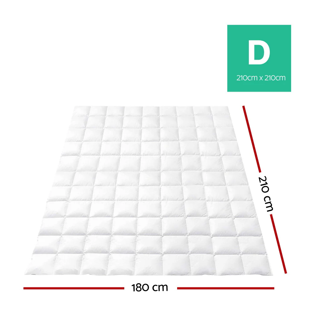 Giselle Bedding 700GSM Goose Down Feather Quilt Double - Image 2