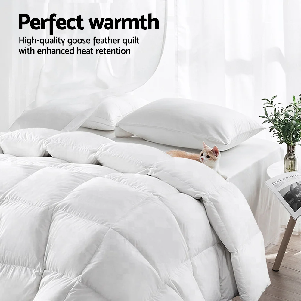 Giselle Bedding 800GSM Goose Down Feather Quilt King - Image 3