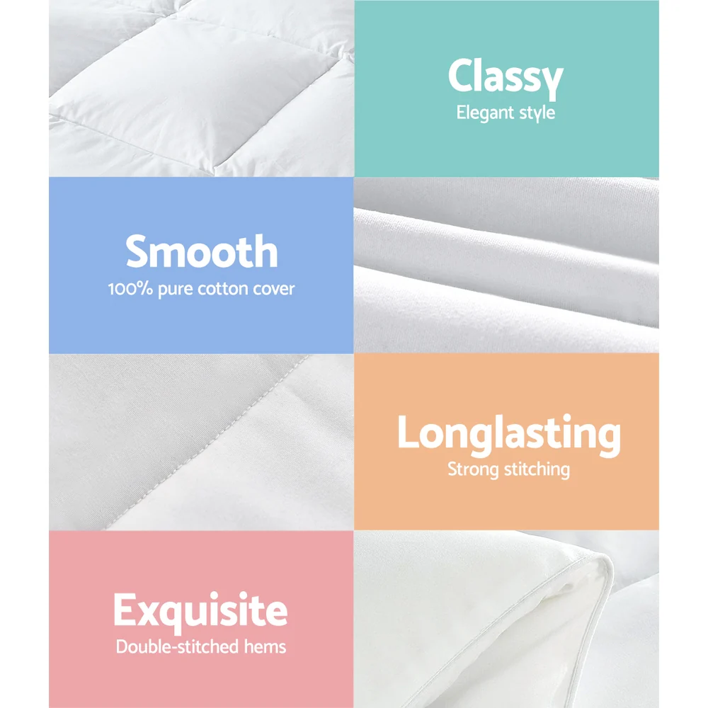Giselle Bedding 800GSM Goose Down Feather Quilt King - Image 7