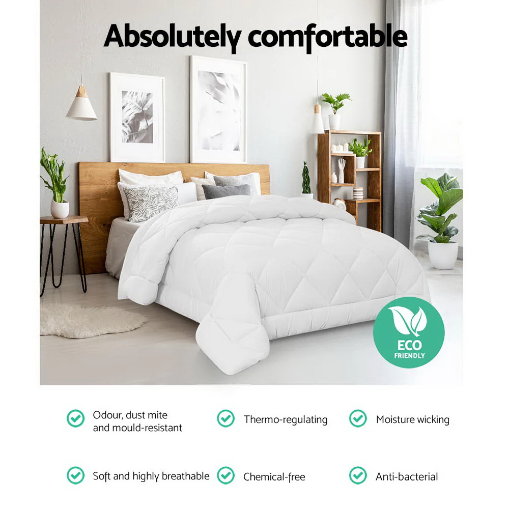 Giselle Bedding 800GSM Microfibre Bamboo Quilt Super King - Image 4