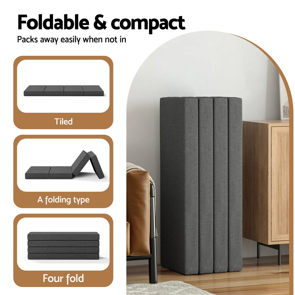 Giselle Bedding Foldable Mattress Folding Foam Mattresses Portable Mat Double - Image 7