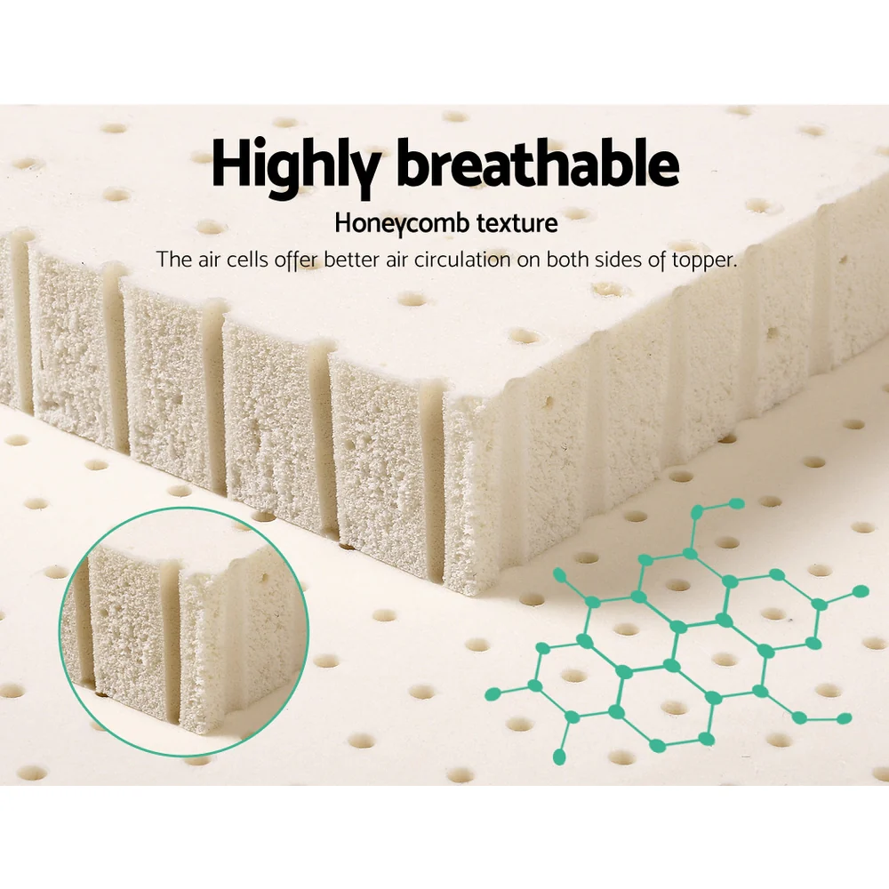 Giselle Bedding Latex Mattress Topper 5cm Double - Image 4