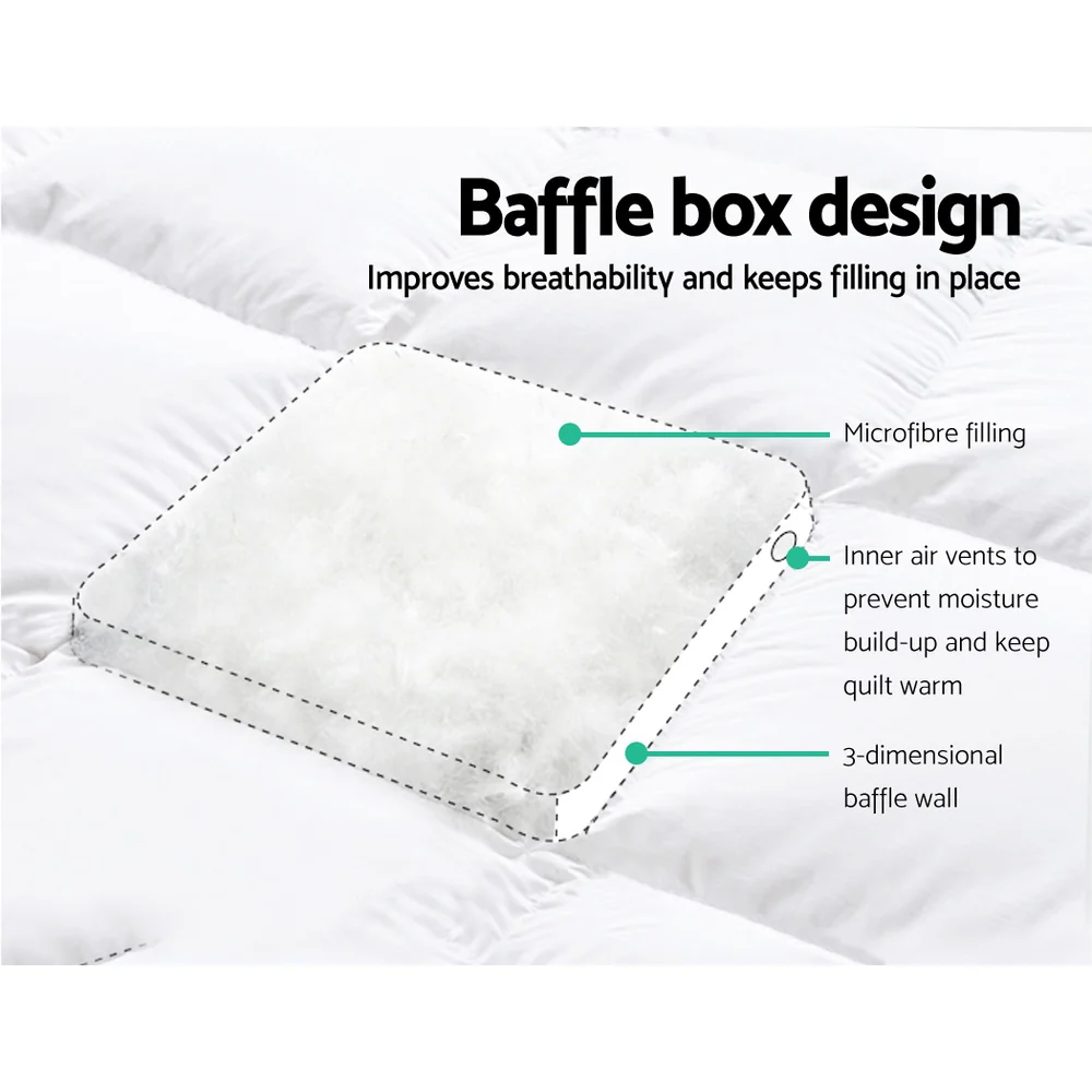 Giselle Bedding Mattress Topper Pillowtop Protector Pad King - Image 4