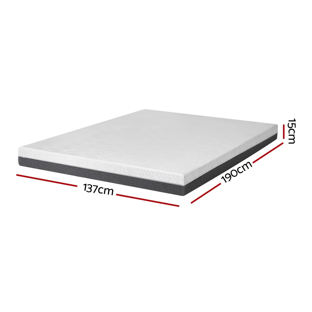 Giselle Bedding Memory Foam Mattress Bed Cool Gel Non Spring 15cm Double - Image 2