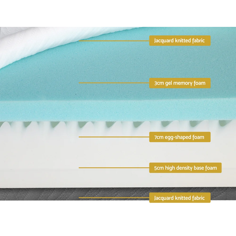 Giselle Bedding Memory Foam Mattress Bed Cool Gel Non Spring 15cm Double - Image 5