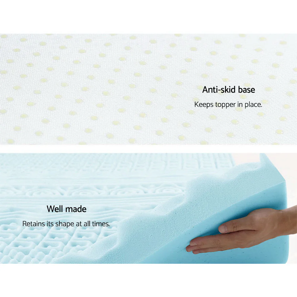 Giselle Bedding Memory Foam Mattress Topper 11-Zone 8cm Double - Image 6