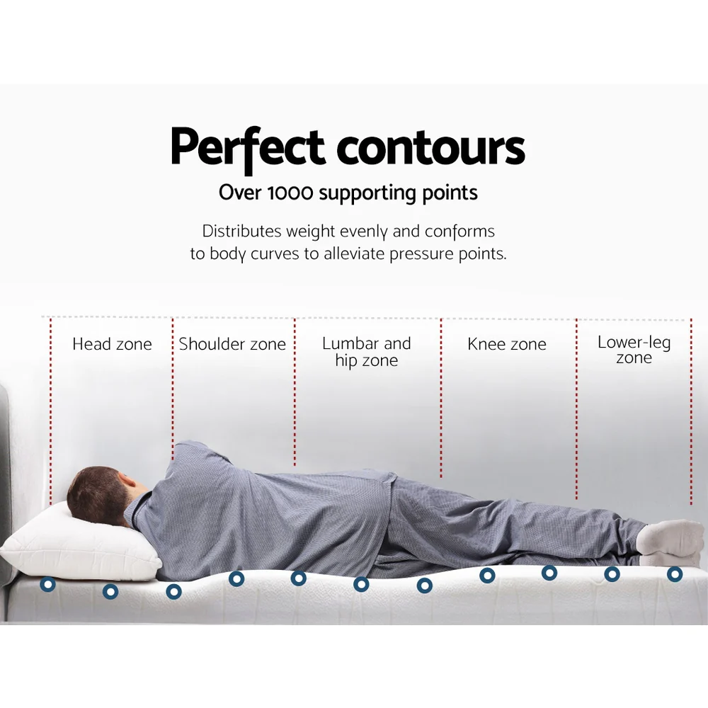 Giselle Bedding Memory Foam Mattress Topper Cool Gel 8cm King - Image 3