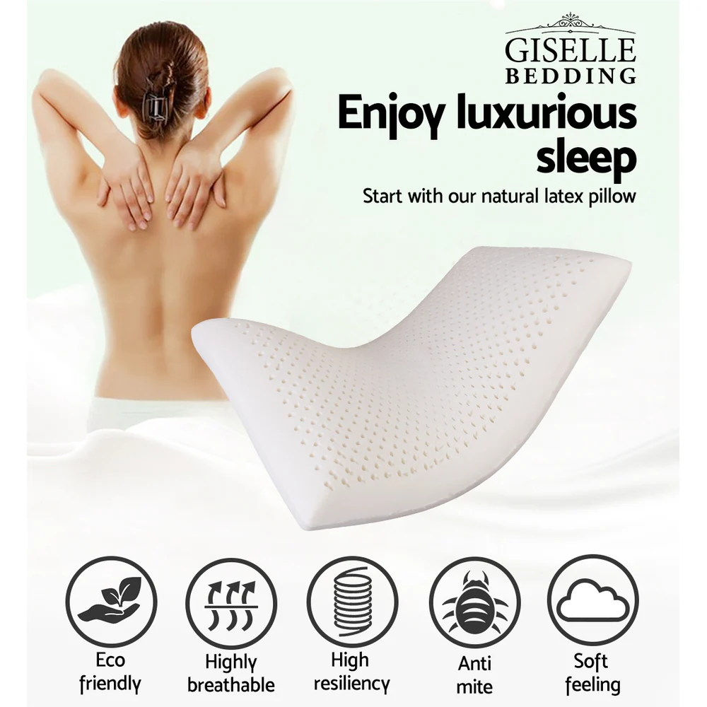 Giselle Bedding Natural Latex Pillow Classic Twin Pack - Image 3