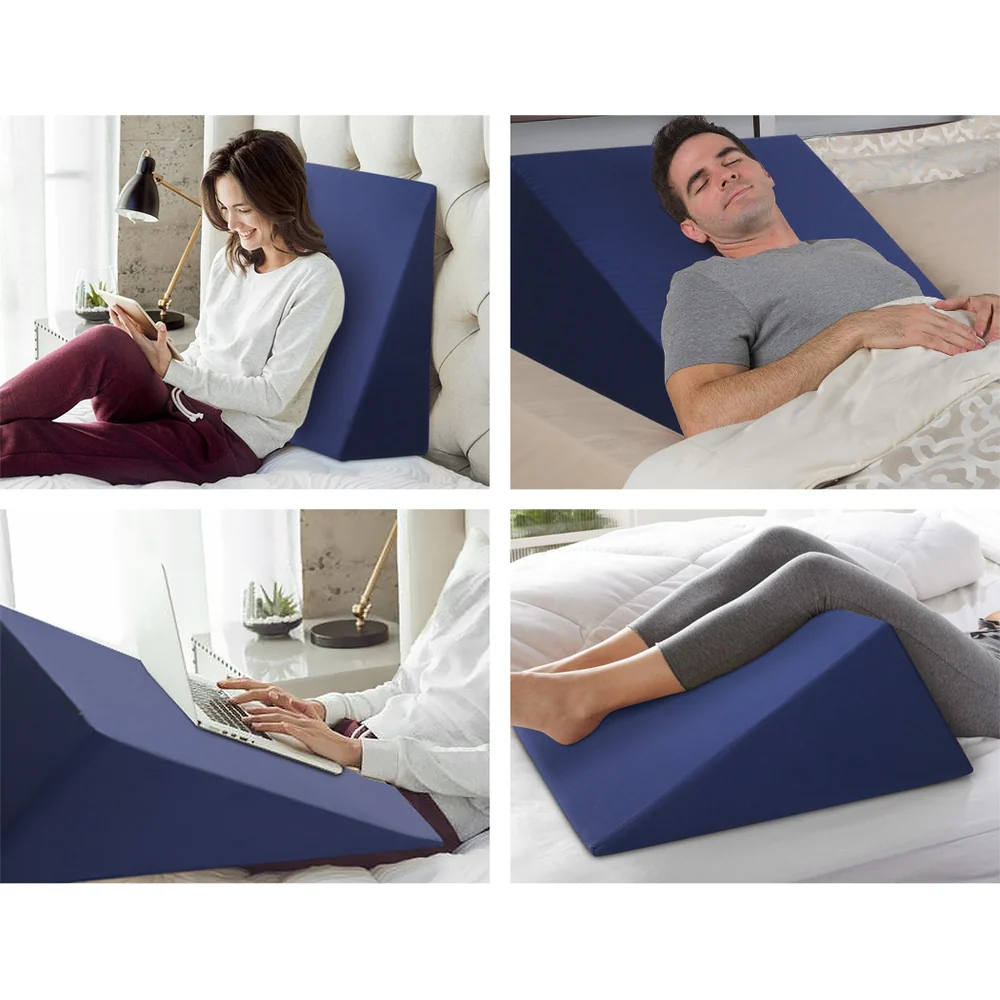 Giselle Bedding Wedge Pillow White & Blue - Image 3