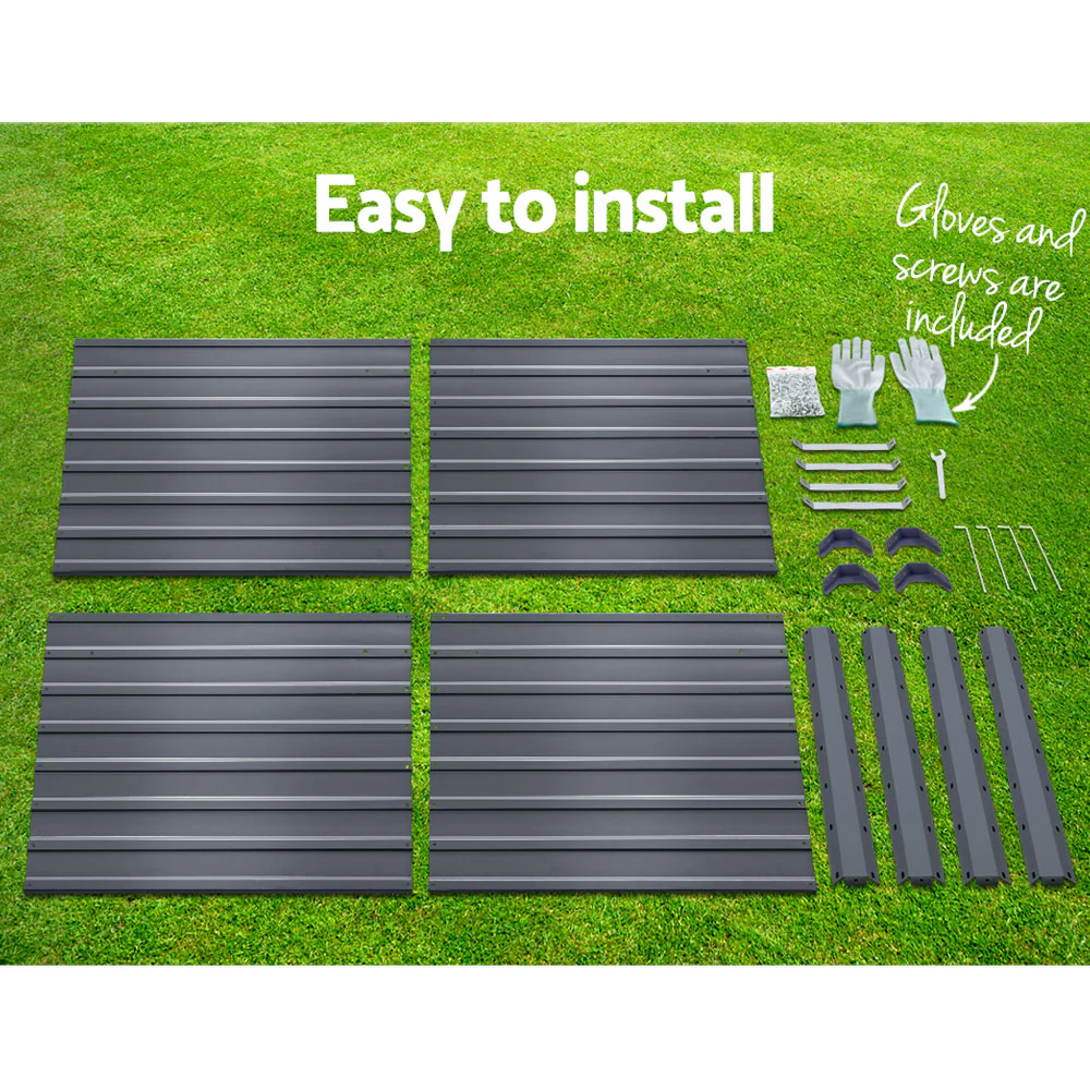 Green Fingers 2x Garden Bed 100x100x77cm Planter Box Raised Container Galvanised - Image 5