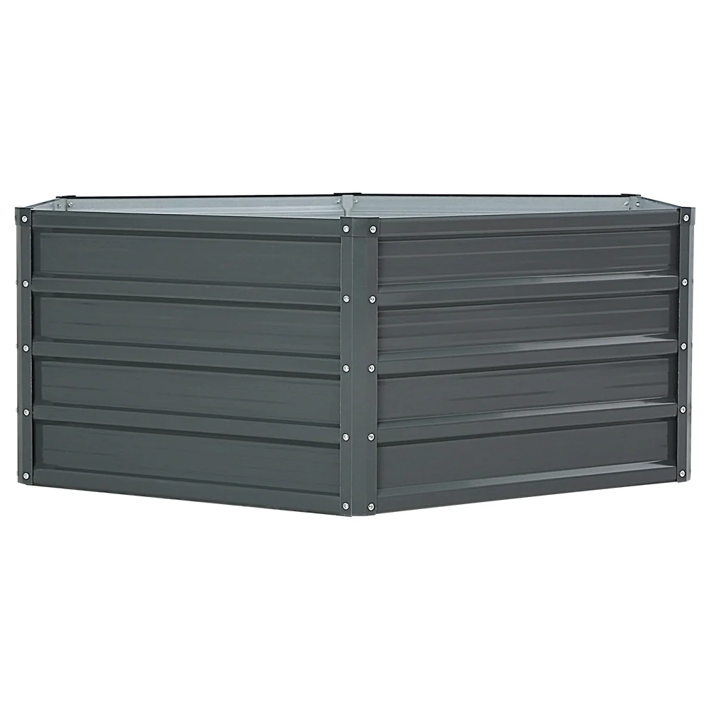 Green Fingers 2x Garden Bed 130x130x46cm Planter Box Raised Container Galvanised - Image 3